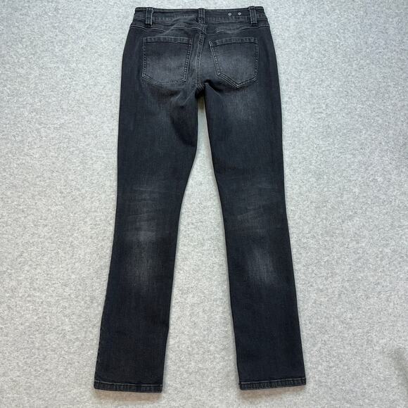 Cabi Smolder High Straight Jeans WMN 2 Black #3560 Cotton Blend Ankle Minimalist - Picture 3 of 9